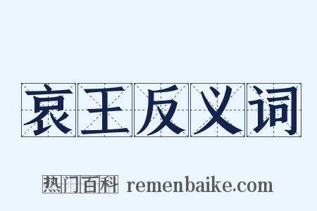 哀王反义词是什么意思的图片